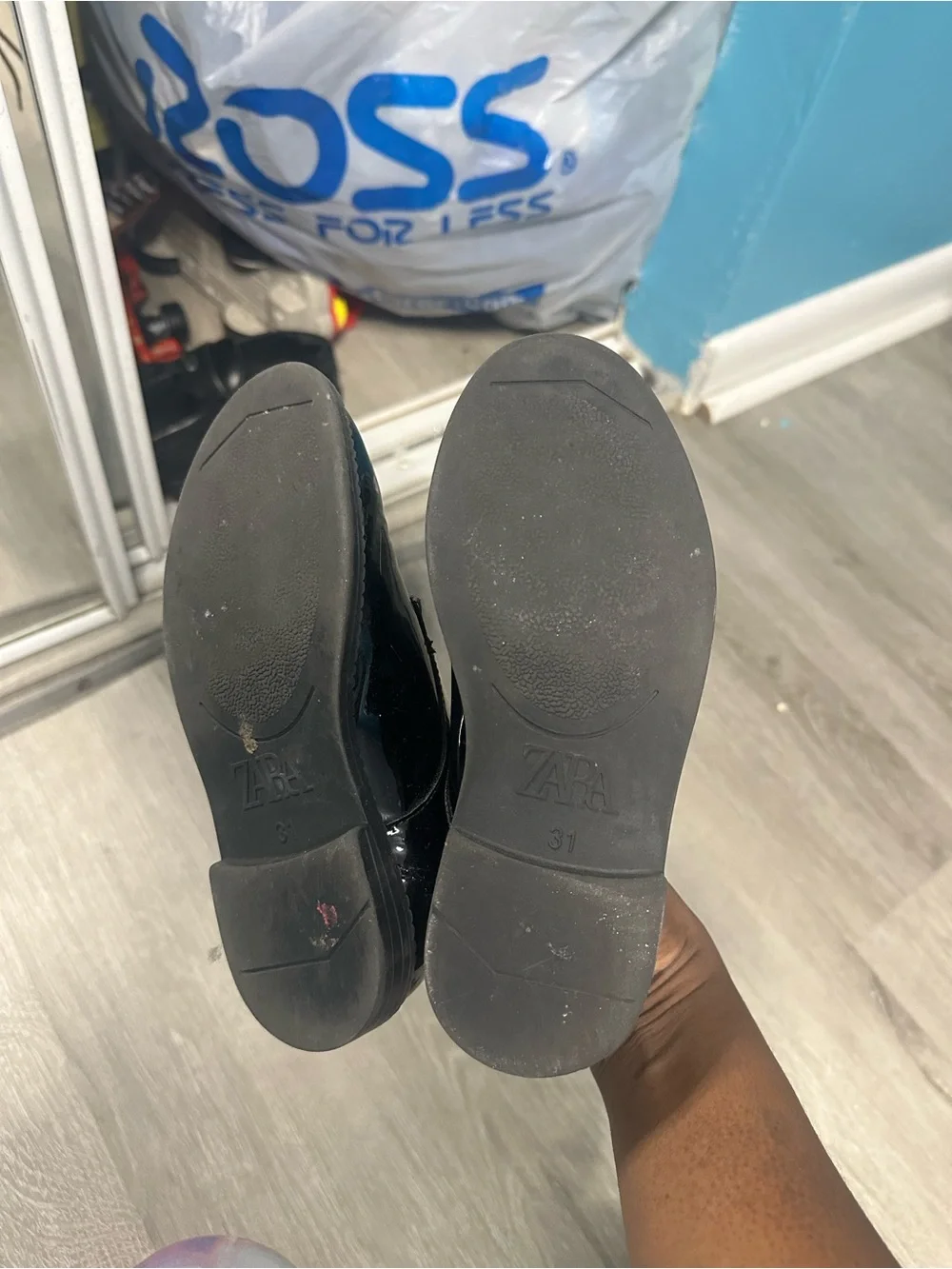 Zara Black Patent Kids Dress Shoes